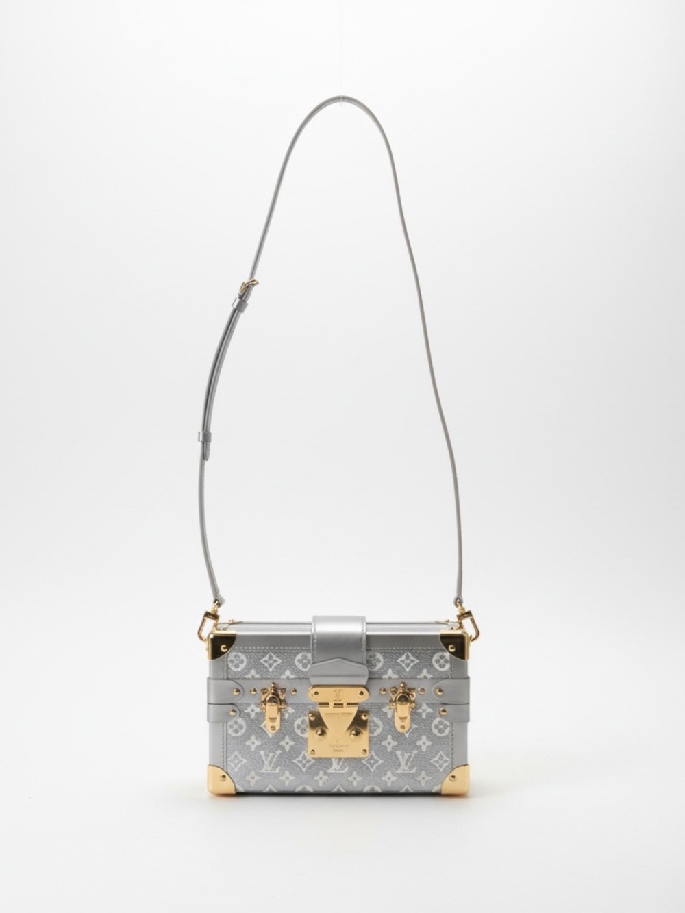 Louis Vuitton Petite Malle Sequin Monogram Silver — Entrupy Authenticated - Picture 3 of 14